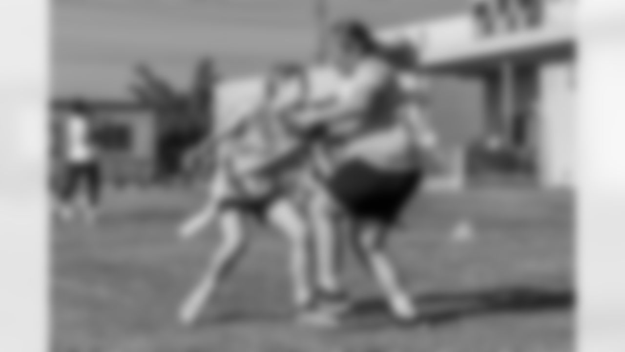 The Los Angeles Chargers host a girls flag football camp on Tuesday, December 02, 2025 at St. Joseph High School in Lakewood, CA.