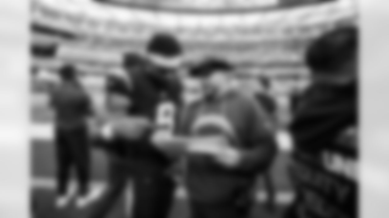 WR Tre Harris (9) and Special Teams Coordinator Ryan Ficken