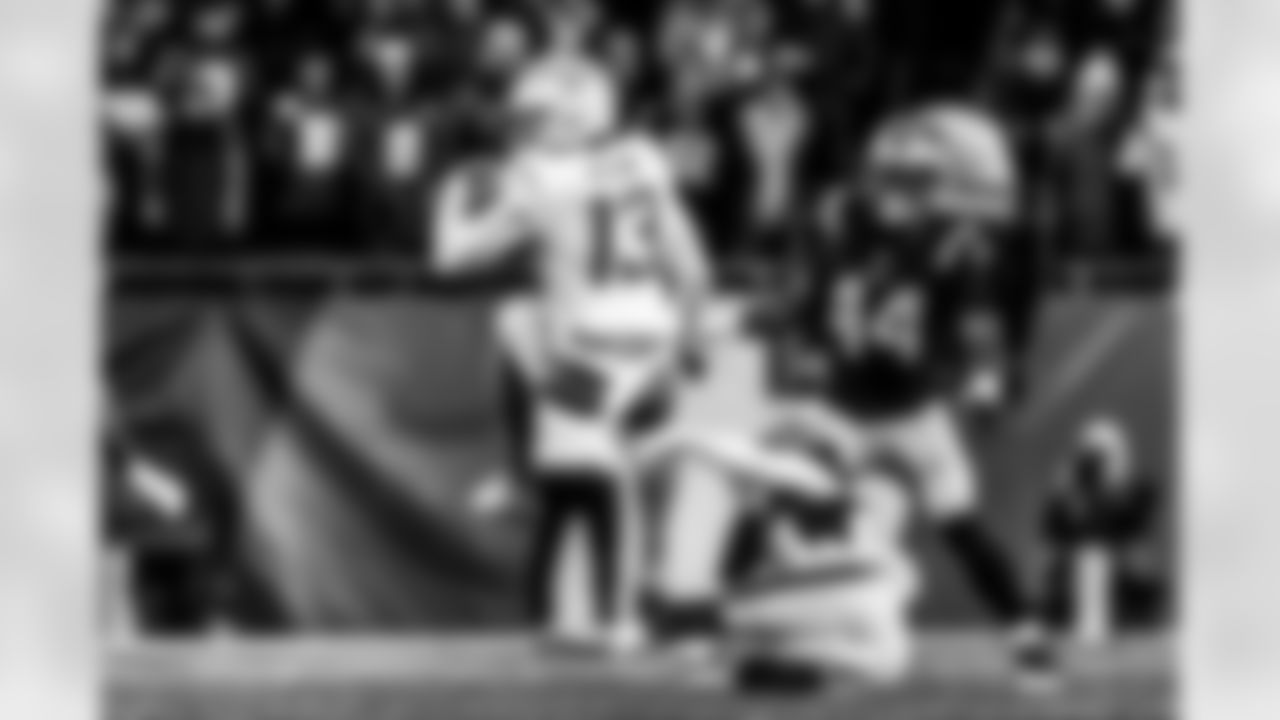 Take a look back at the Chargers Wild Card matchup with the Patriots in monochrome.