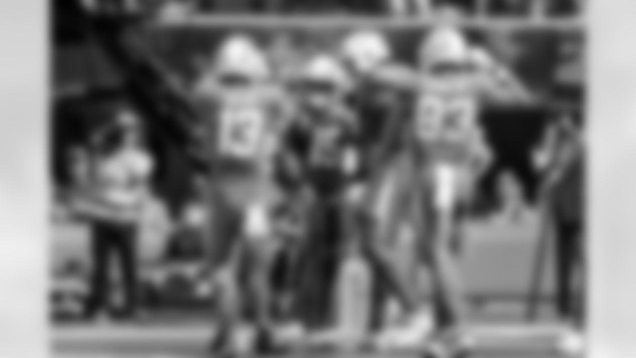 WR Keenan Allen (13) and WR Ladd McConkey (15)
