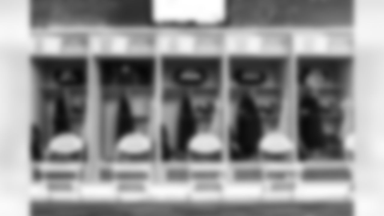 DL Da'Shawn Hand (91), DL Otito Ogbonnia (93), DL Naquan Jones (96), DT Jamaree Caldwell (99) and DL Justin Eboigbe (92)