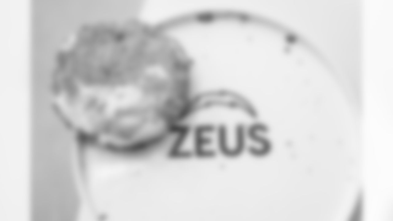 The latest Chargers Pup, Zeus, name is revealed on Monday, October 6, 2025 at The Bolt in El Segundo, CA.