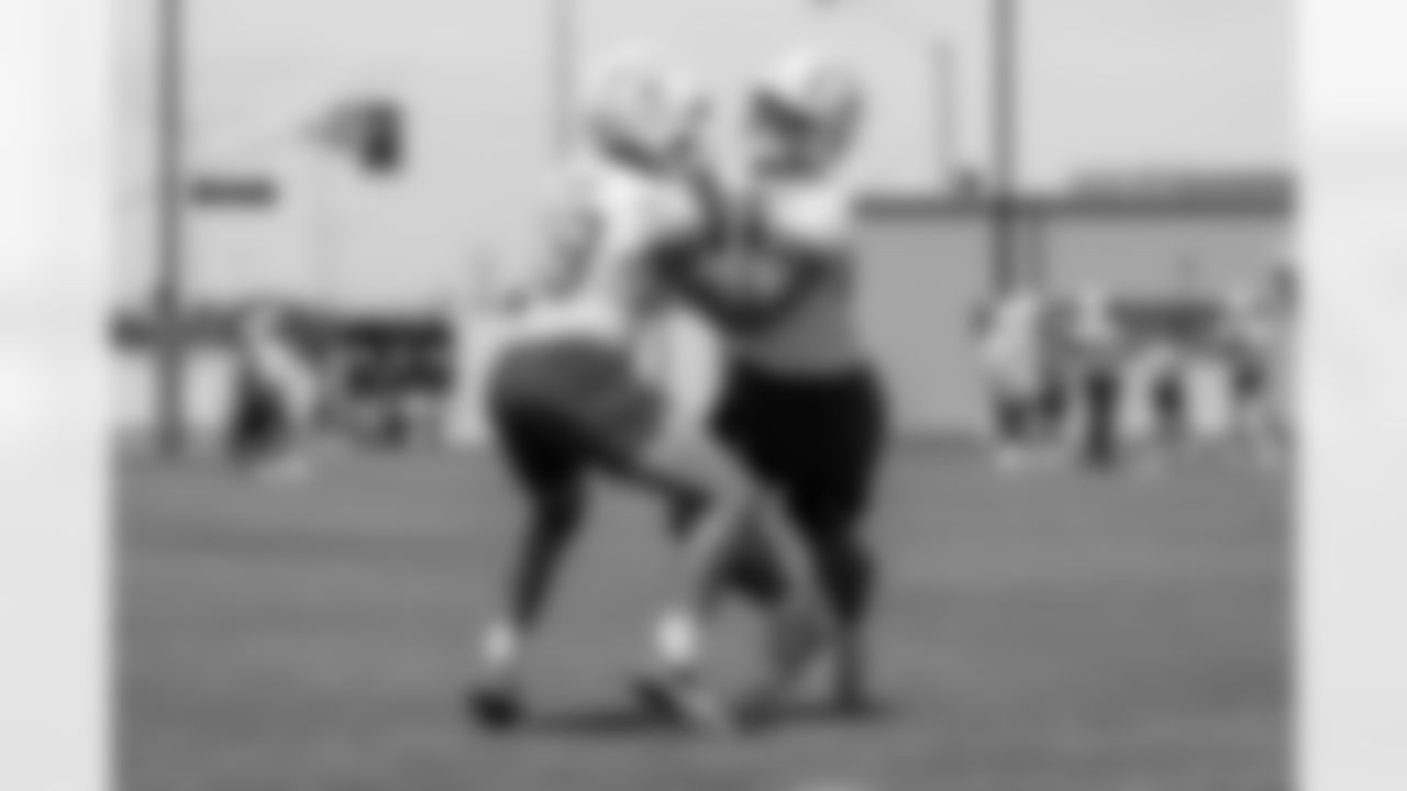 The Los Angeles Chargers practice at Training Camp on Thursday, August 21, 2025 at The Bolt in El Segundo, CA.