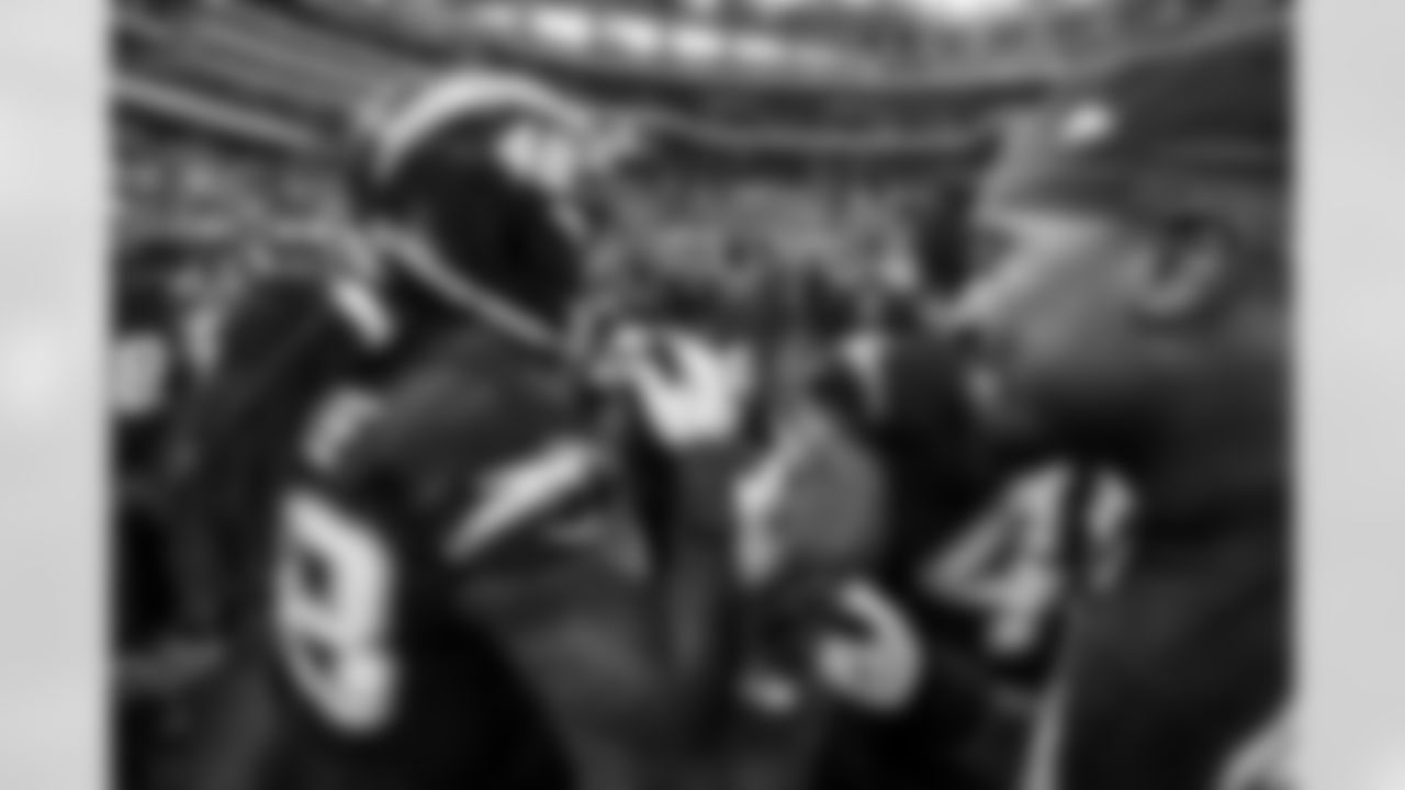 OLB Bud Dupree (48), DL Justin Eboigbe (92) and DT Jamaree Caldwell (99)