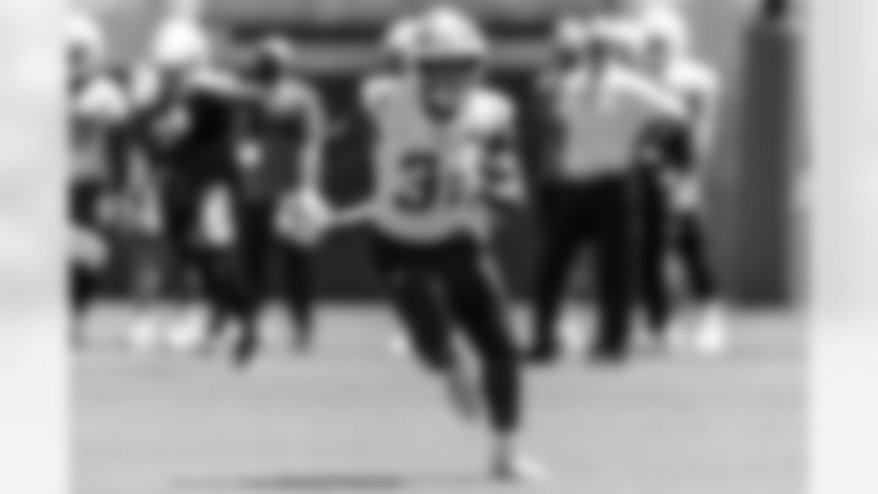 The Los Angeles Chargers practice at Training Camp on Wednesday, August 20, 2025 at The Bolt in El Segundo, CA.