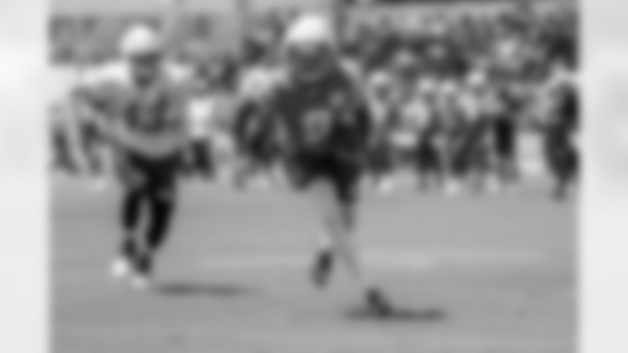 The Los Angeles Chargers practice at Training Camp on Sunday, August 3, 2025 at The Bolt in El Segundo, CA.