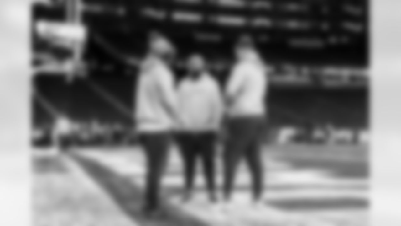 TE Tucker Fisk (42), TE Tyler Conklin (83) and T Joe Alt (76)