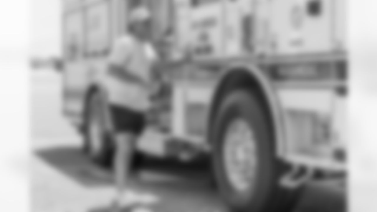 Chargers Kicker Cameron Dicker visits Station 51 in North Hollywood, CA