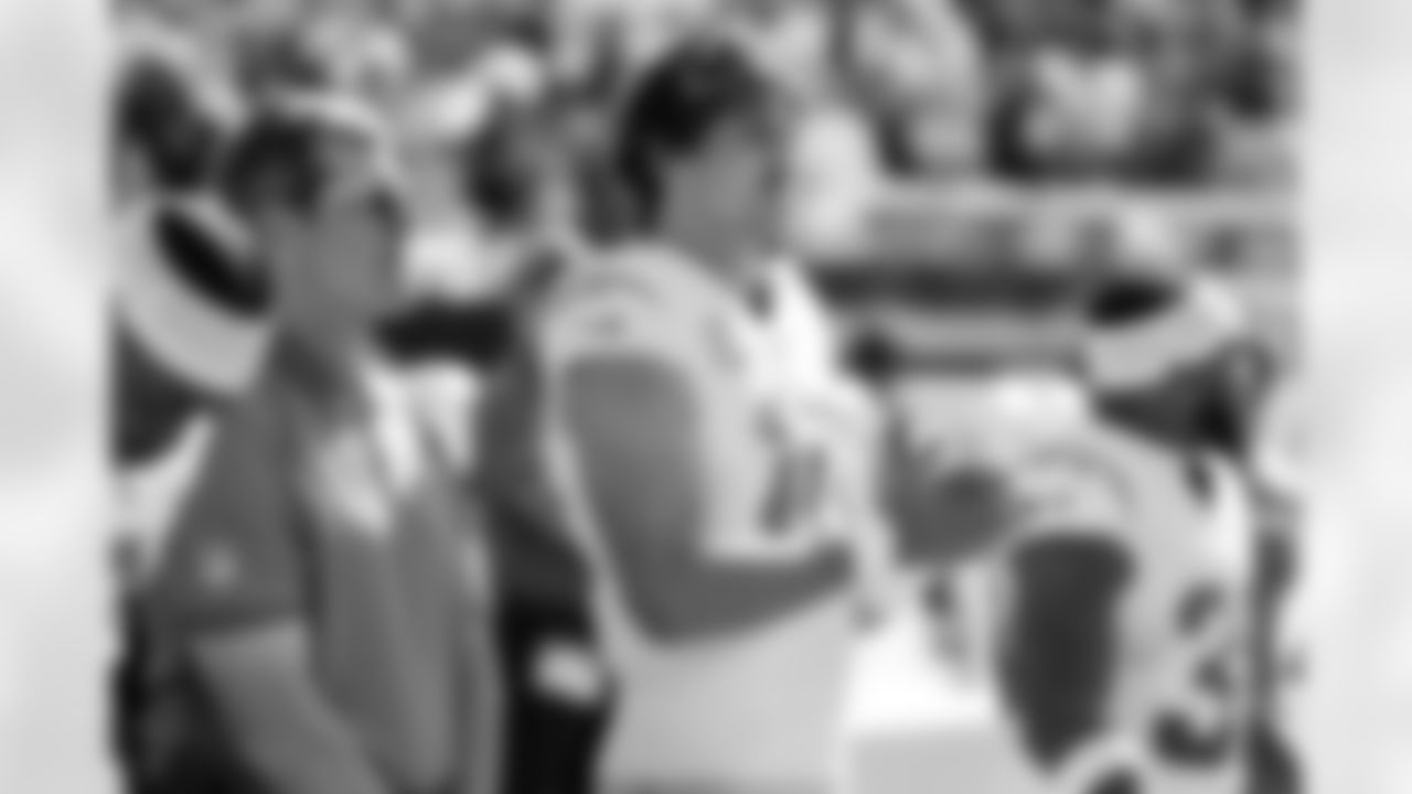 Head Coach Jim Harbaugh and QB Justin Herbert (10)