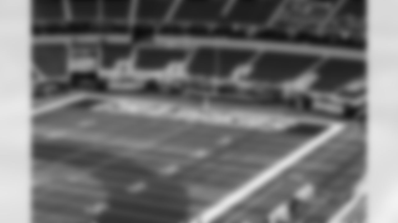 SoFi Stadium is photographed as it is converted to the 2025 Super Chargers look on Wednesday, October 22, 2025 at SoFi Stadium in Inglewood, CA.