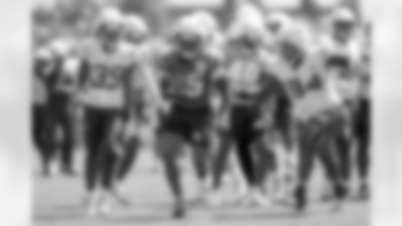 The Los Angeles Chargers practice at Training Camp on Sunday, August 3, 2025 at The Bolt in El Segundo, CA.
