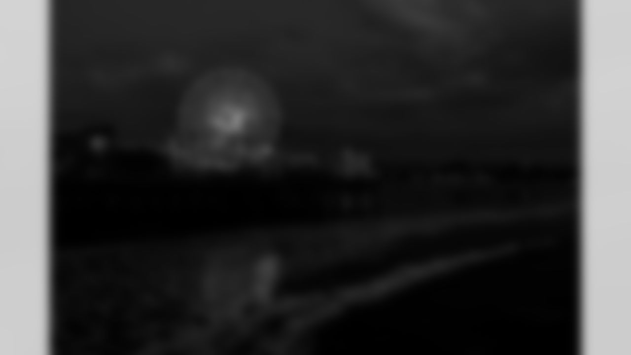 The ferris wheel is lit up for the Los Angeles Chargers on Tuesday, January 6, 2026 at Pacific Park in Santa Monica, CA.