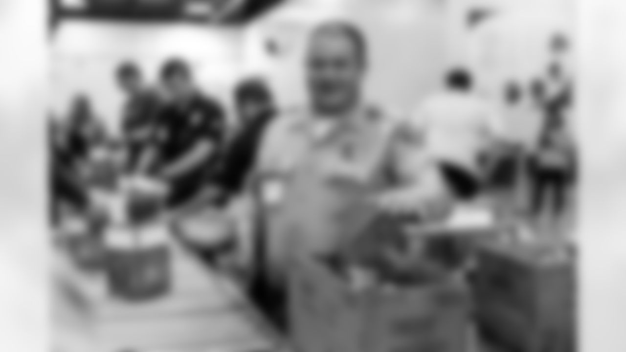 The Los Angeles Chargers participate in a SYNC Snack Box Packaging Event on Monday, June 2, 2025 at LA Regional Food Bank in Los Angeles, CA.