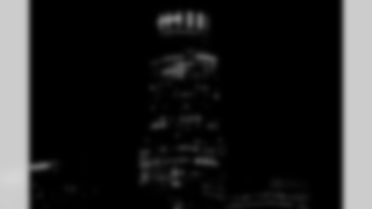 US Bank Tower is lit up for the Los Angeles Chargers on Thursday, January 8, 2026 in Los Angeles, CA.