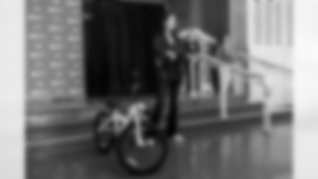 The Los Angeles Chargers host their annual Bikes for Kids event on Monday, December 15, 2025 at Washington Washington Elementary School in Pasadena, CA.