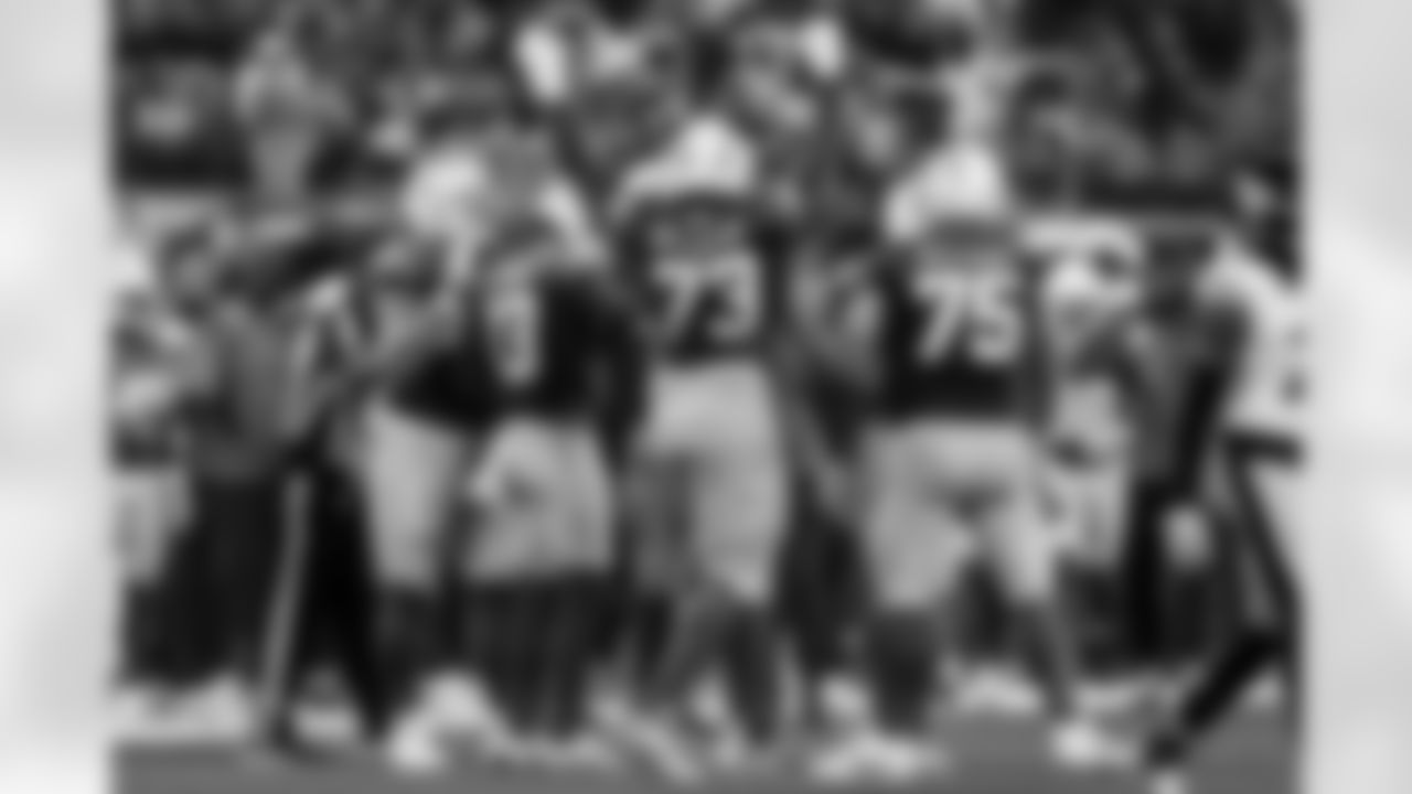 WR Keenan Allen (13), G Mekhi Becton (73) and C Bradley Bozeman (75)