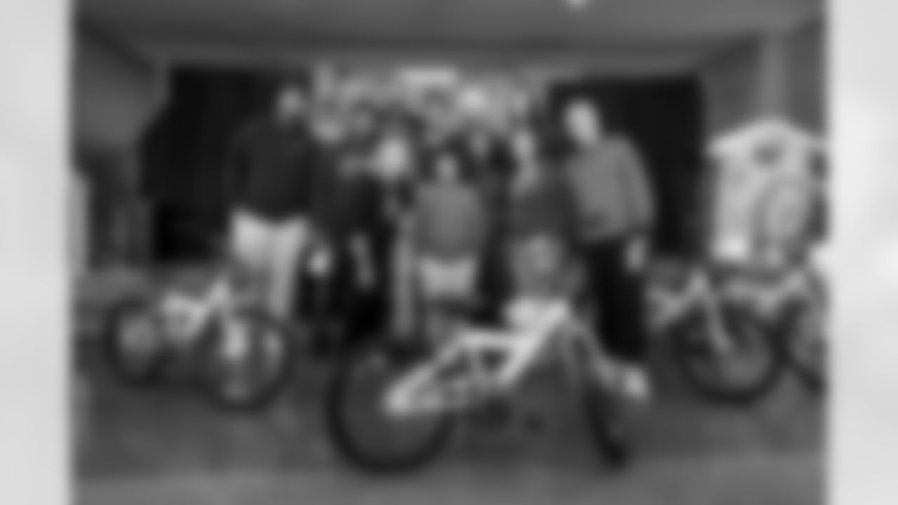 The Los Angeles Chargers host their annual Bikes for Kids event on Monday, December 15, 2025 at Washington Washington Elementary School in Pasadena, CA.