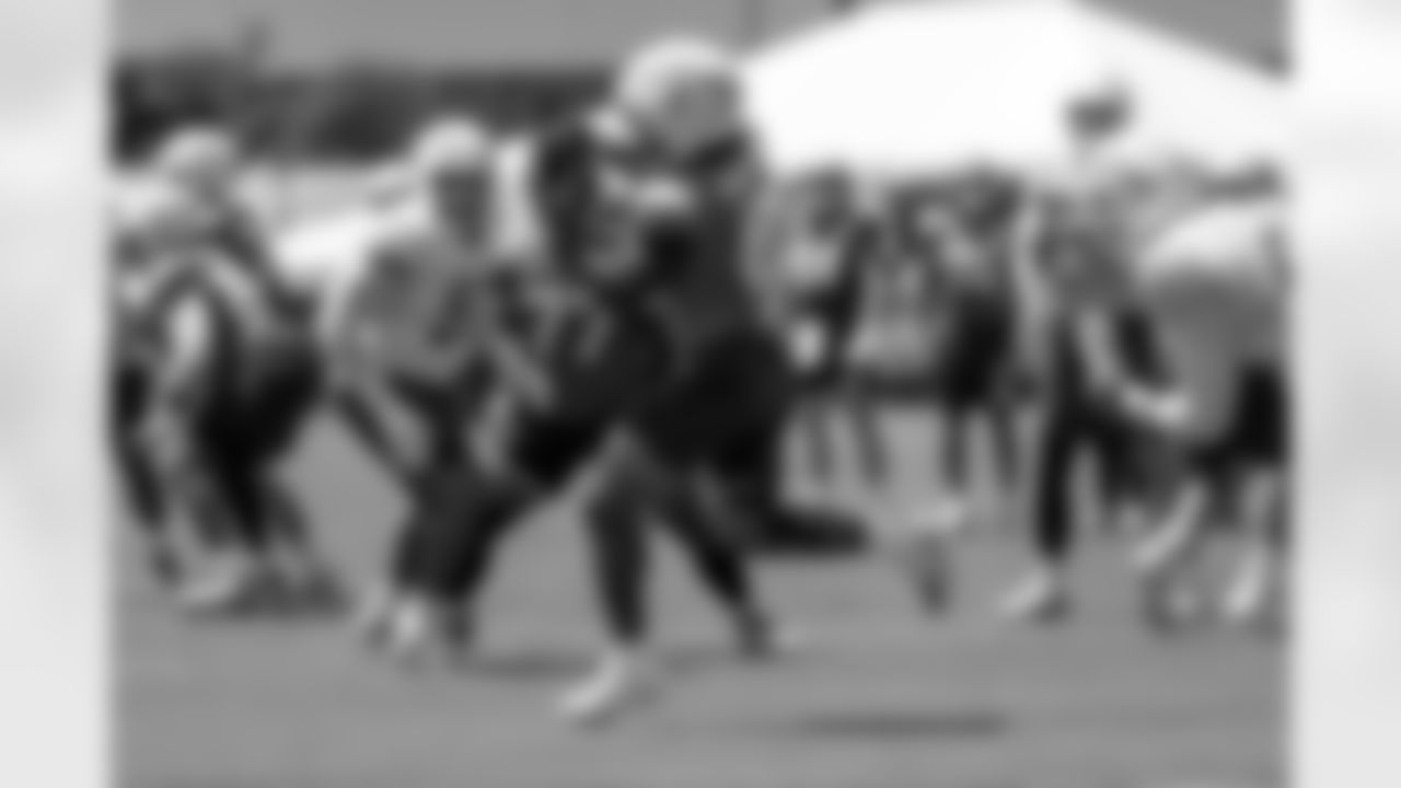 The Los Angeles Chargers practice at Training Camp on Sunday, August 3, 2025 at The Bolt in El Segundo, CA.