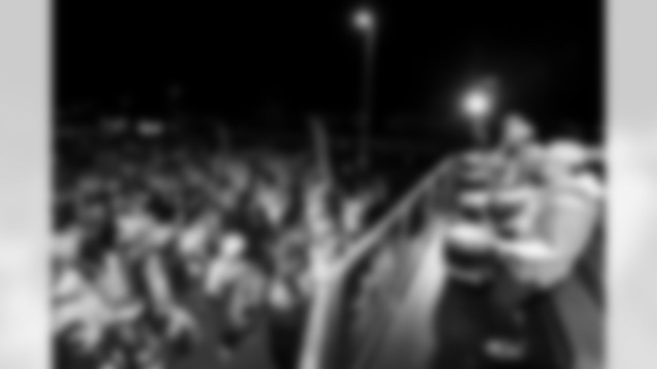 Fans gather at The Bolt for the Fan Rally + Drone Show on Friday January 9th, 2025