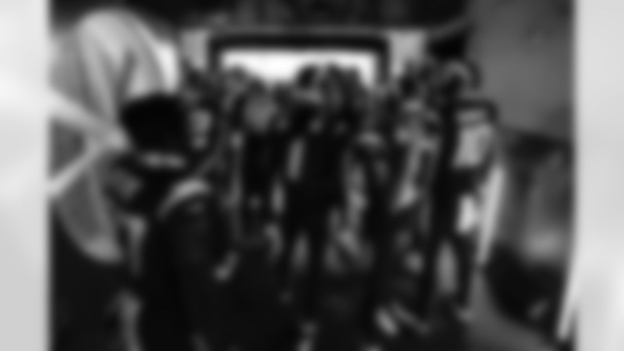 S RJ Mickens (27), WR Quentin Johnston (1) and QB Justin Herbert (10)