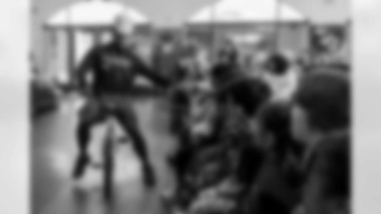 The Los Angeles Chargers host their annual Bikes for Kids event on Monday, December 15, 2025 at Washington Washington Elementary School in Pasadena, CA.