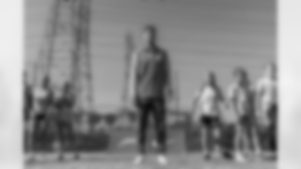 The Los Angeles Chargers host a girls flag football camp on Tuesday, December 02, 2025 at St. Joseph High School in Lakewood, CA.