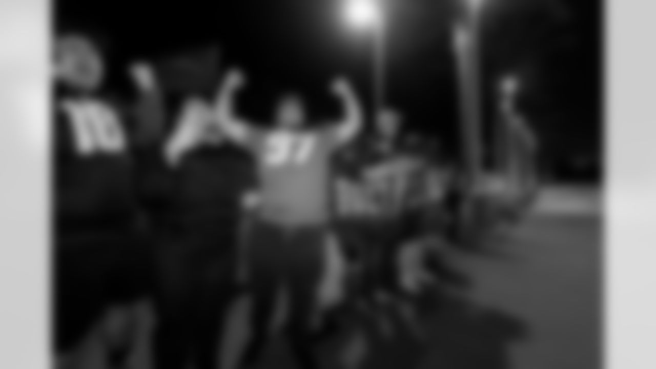 Los Angeles Chargers fans gather on Saturday, December 28, 2024 at The Bolt in El Segundo, CA to welcome the team home after their win over play the New England Patriots.