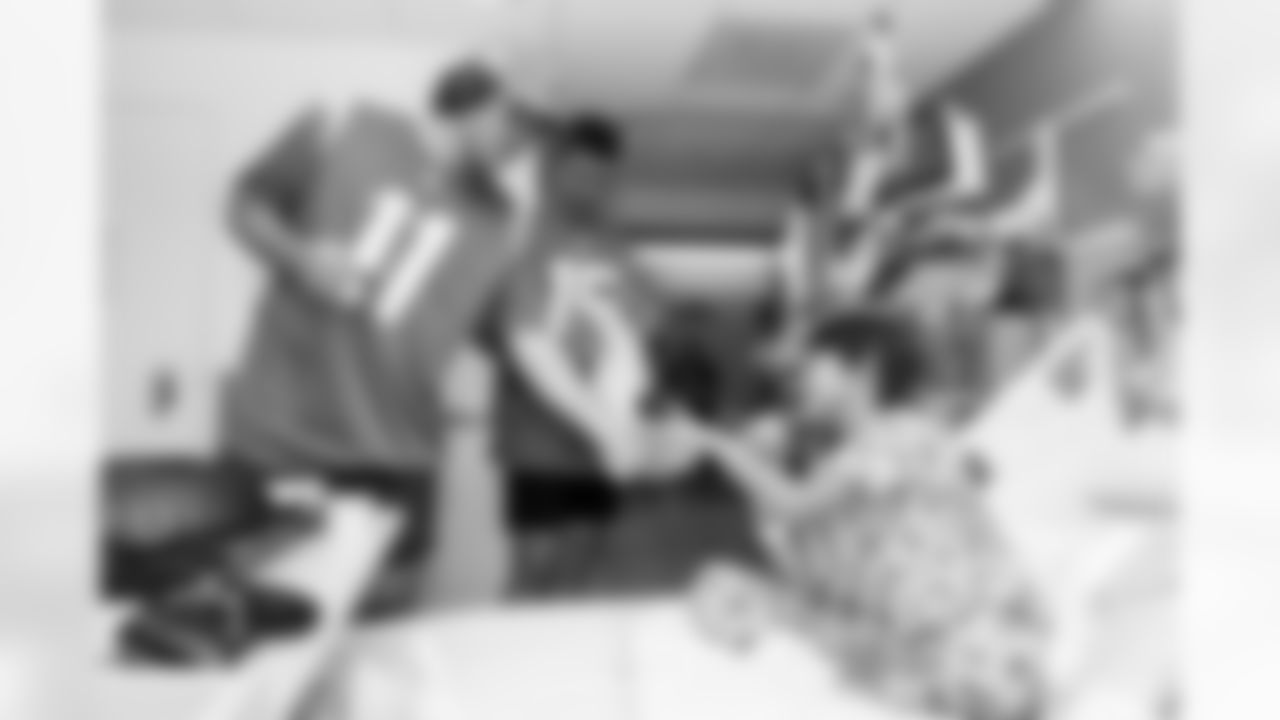 The Los Angeles Chargers visit with patients and staff on Wednesday, May 7, 2025 at UCLA Health Childrenís Hospital in Westwood, CA.