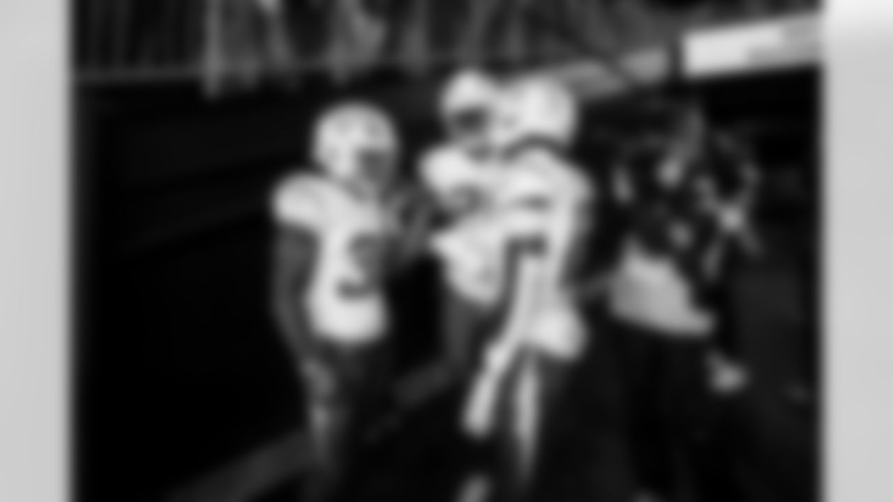 RB Jaret Patterson (32), WR Derius Davis (12) and RB Hassan Haskins (28)