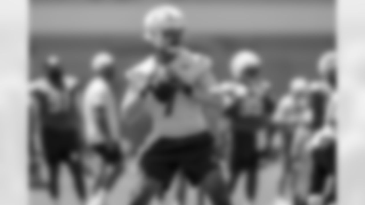 The Los Angeles Chargers practice at Training Camp on Tuesday, August 19, 2025 at The Bolt in El Segundo, CA.