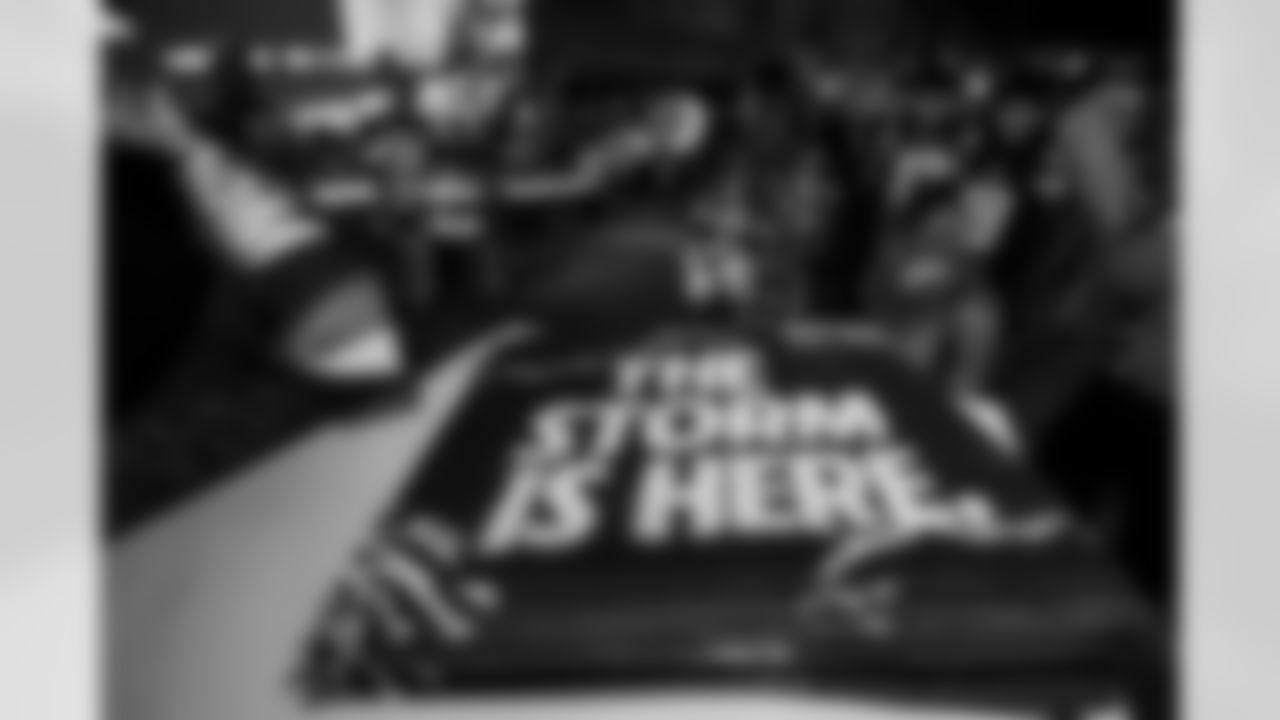 Fans gather at The Bolt for the Fan Rally + Drone Show on Friday January 9th, 2025