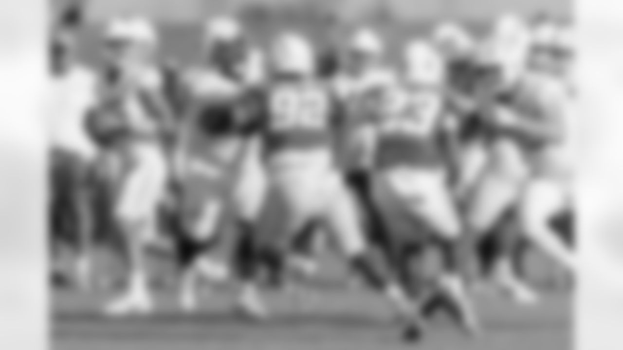 The Los Angeles Chargers practice at Training Camp on Thursday, August 1, 2024 at The Bolt in El Segundo, CA.