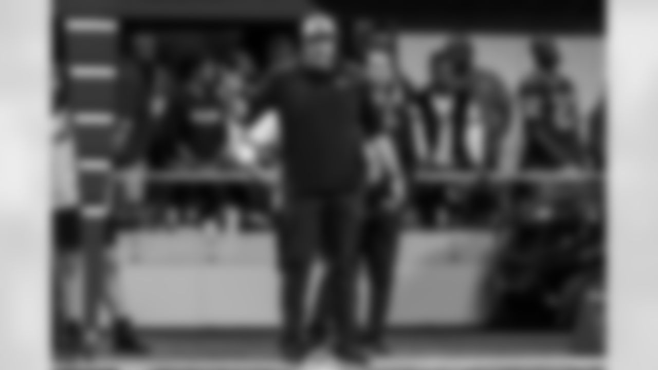 Atlanta Falcons head coach Arthur Smith reacts during the second half of an NFL football game against the Tampa Bay Buccaneers, Sunday, Dec. 10, 2023, in Atlanta. The Tampa Bay Buccaneers won 29-25. (AP Photo/Danny Karnik)