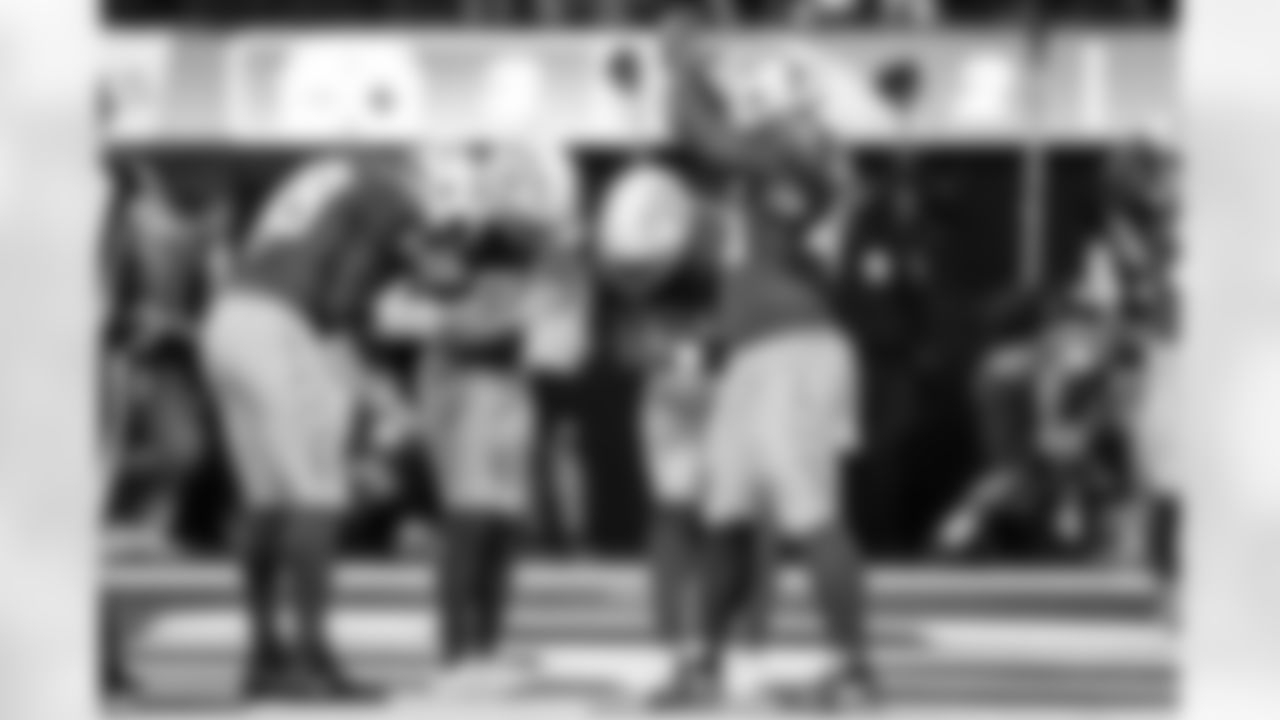 OLB Odafe Oweh (98), CB Donte Jackson (26), OLB Khalil Mack (52) and OLB Tuli Tuipulotu (45)