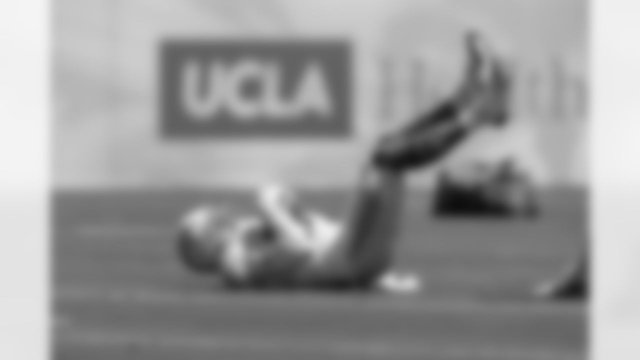 The Los Angeles Chargers practice at Training Camp on Monday, August 18, 2025 at The Bolt in El Segundo, CA.