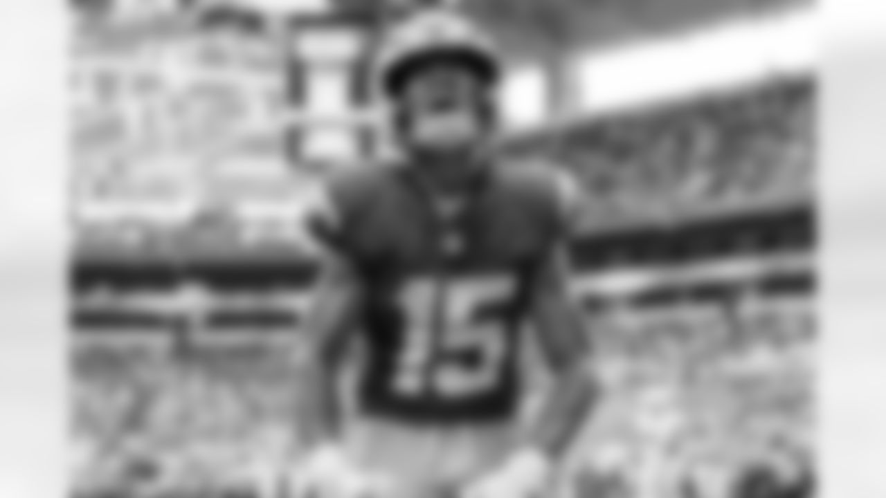 Letting the Emotion Flow - You're always looking for emotion in photos, and this one is a great example of why. After continuing the play and making himself available, Herbert found Ladd McConkey for the touchdown and the lead in the second half. McConkey, scoring his second score of the year at that point, was fired up and came right to the corner of the endzone, as the photo was framed up perfectly with the lens.