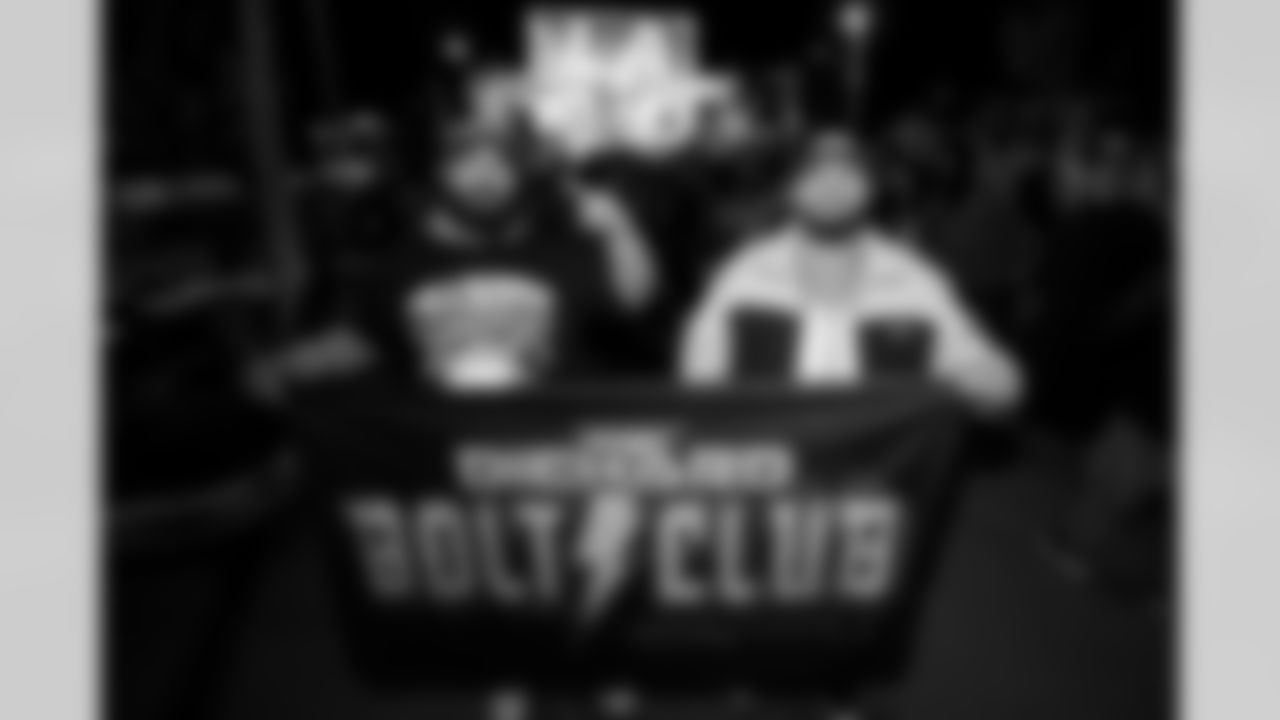 Fans gather at The Bolt for the Fan Rally + Drone Show on Friday January 9th, 2025