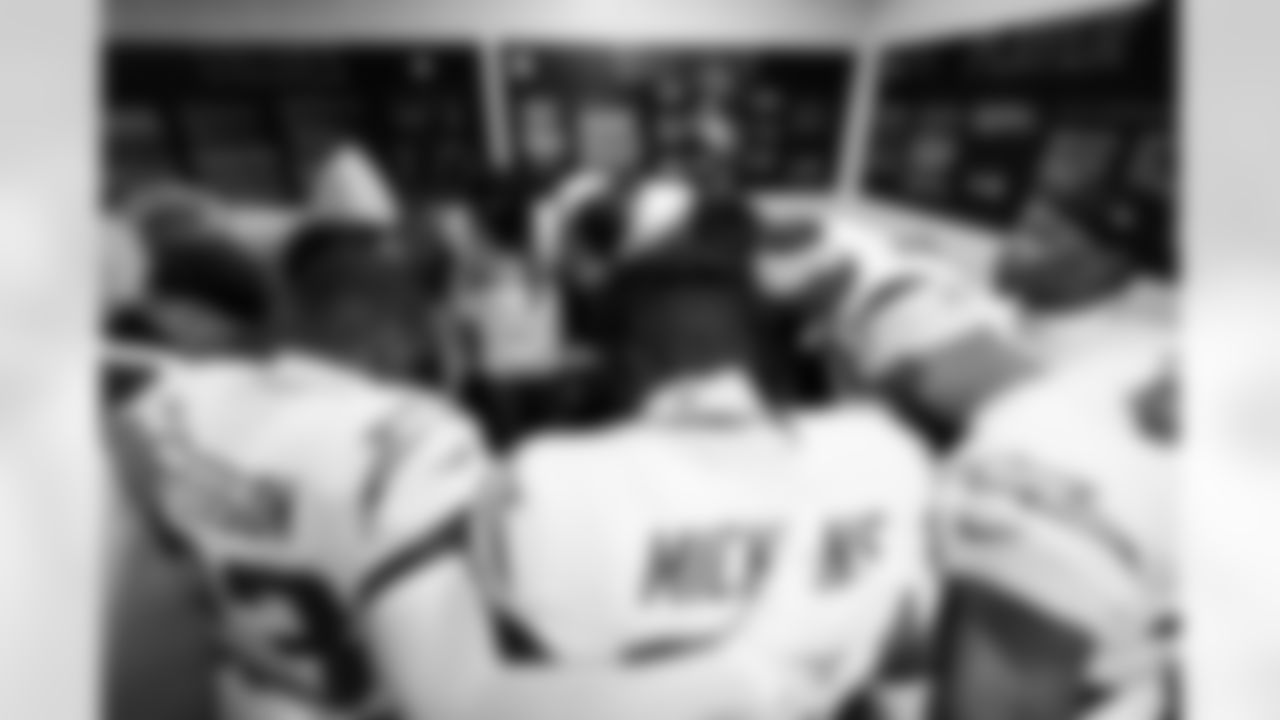 S Tony Jefferson (23), S RJ Mickens (27), CB Tarheeb Still (29), CB Donte Jackson (26), S Derwin James Jr. (3), CB Cam Hart (20) and DB Deane Leonard (33)