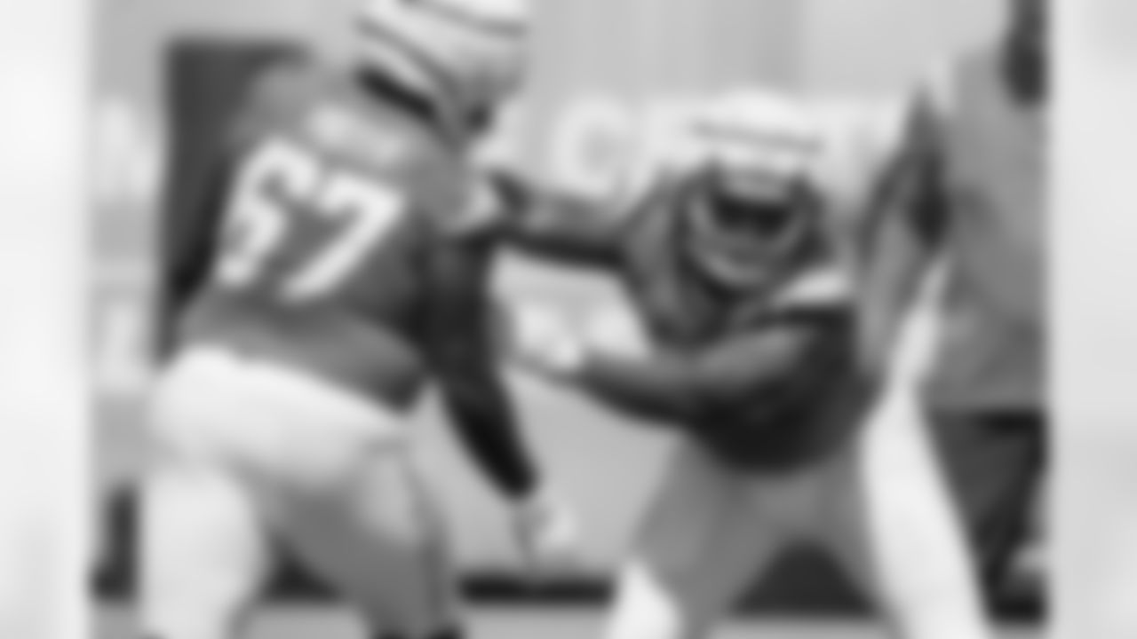The Los Angeles Chargers hold Rookie Mini-Camp on Friday, May 10, 2024 at Hoag Performance Center in Costa Mesa, CA.