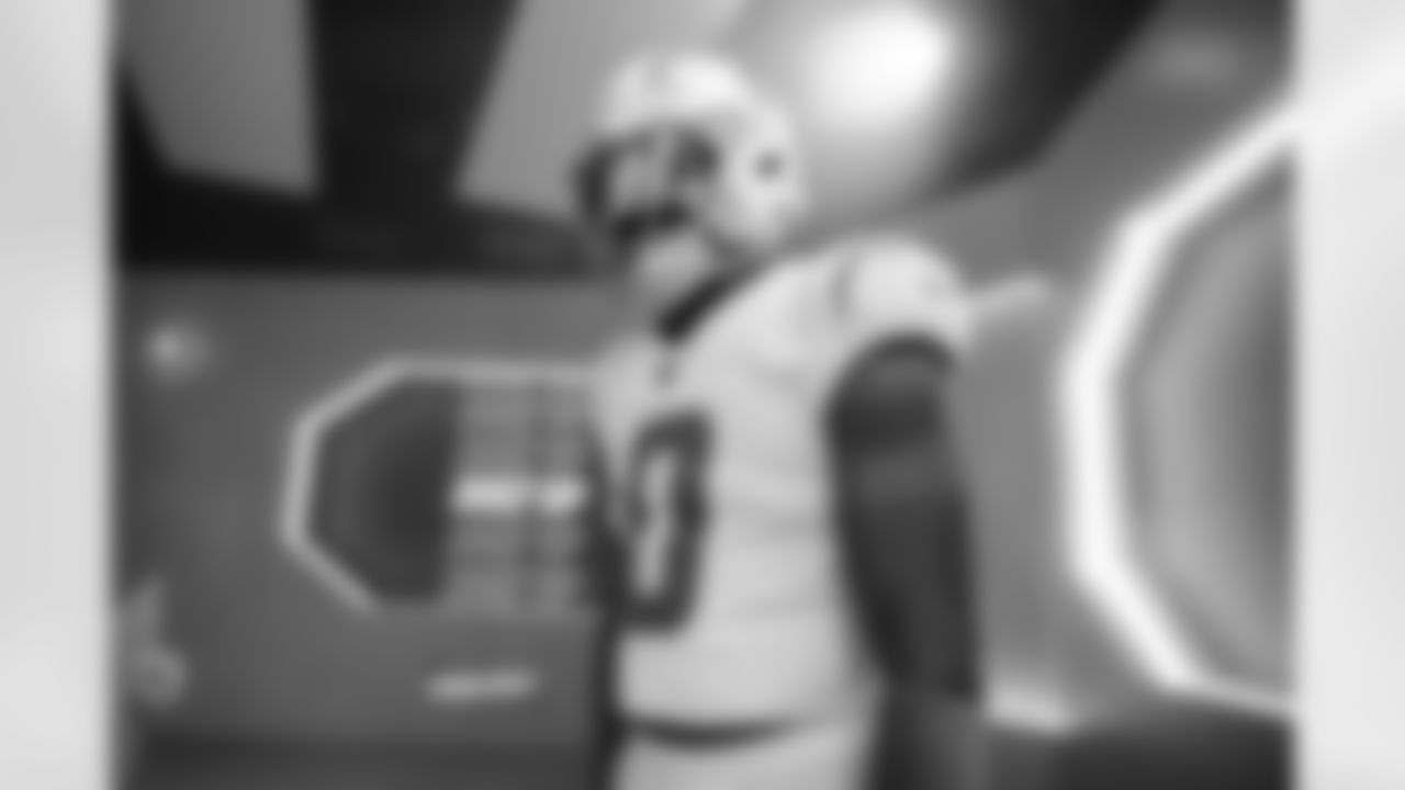 Los Angeles Chargers players pose for photos at the team's annual Media Day on Monday, June 9, 2025 at The Bolt in El Segundo, CA.