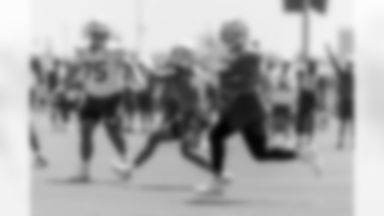 The Los Angeles Chargers practice at Training Camp on Tuesday, August 19, 2025 at The Bolt in El Segundo, CA.