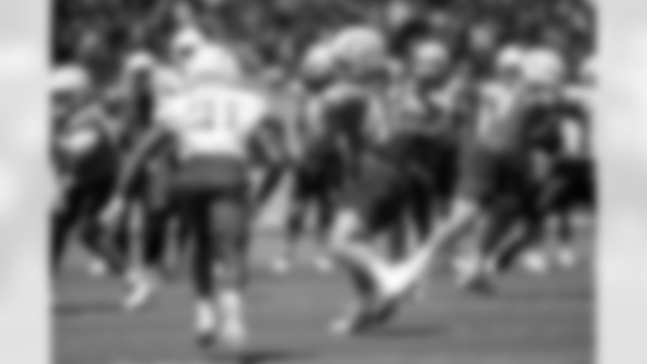 The Los Angeles Chargers practice at Training Camp on Sunday, August 3, 2025 at The Bolt in El Segundo, CA.