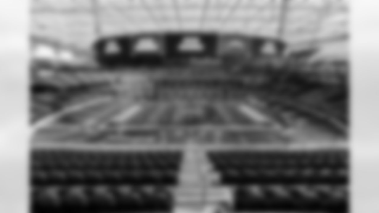 SoFi Stadium is photographed as it is converted to the 2025 Super Chargers look on Wednesday, October 22, 2025 at SoFi Stadium in Inglewood, CA.
