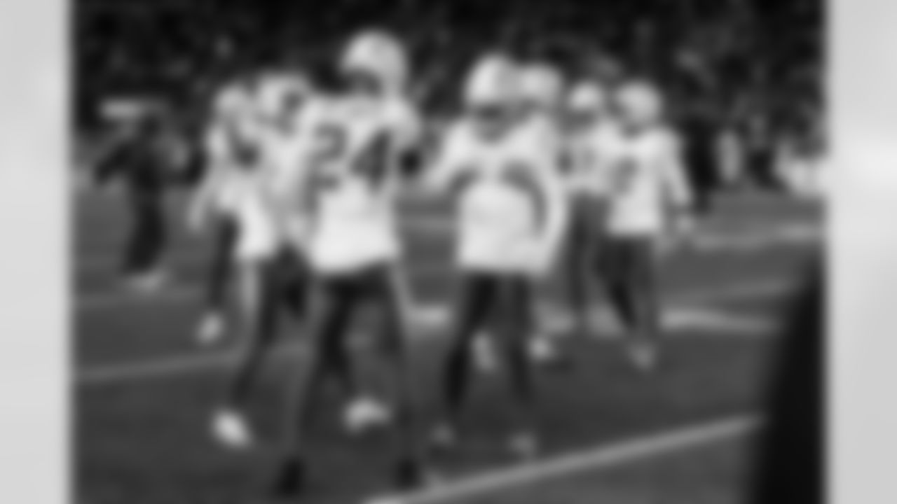 CB Benjamin St-Juste (24) and CB Donte Jackson (26)