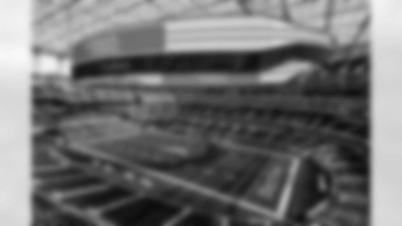 SoFi Stadium is photographed as it is converted to the 2025 Charger Power look on Friday, October 17, 2025 at SoFi Stadium in Inglewood, CA.