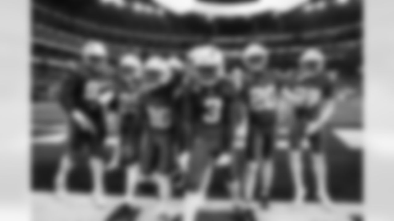 DL Otito Ogbonnia (93), S Derwin James Jr. (3), CB Cam Hart (20), CB Donte Jackson (26) and S RJ Mickens (27)