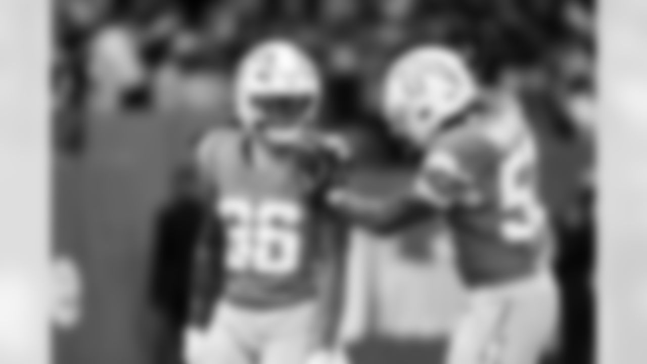 DB Ja'Sir Taylor (36) and LB Del'Shawn Phillips (53)