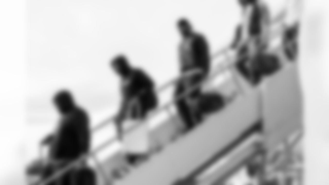 Los Angeles Chargers LB Del'Shawn Phillips (53) and RB Hassan Haskins (28) travels to Denver on Saturday, Jan. 3, 2025 for the Week 18 regular season matchup against the Denver Broncos.