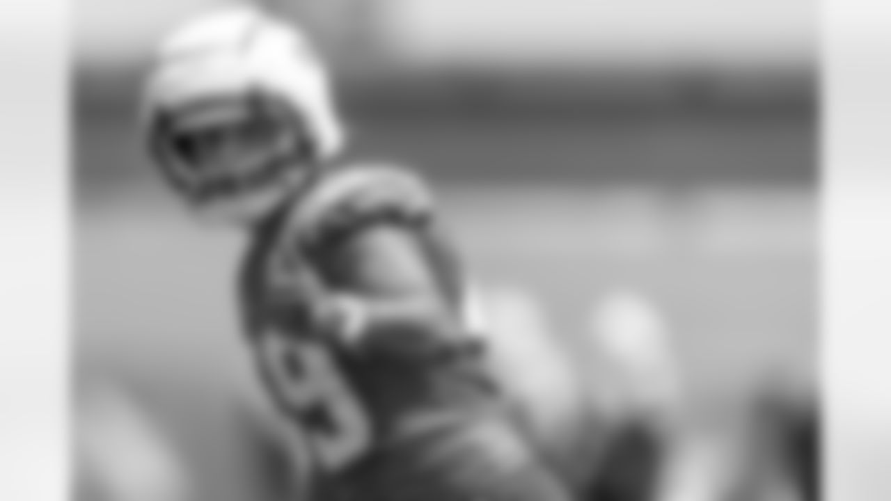 The Los Angeles Chargers practice at Training Camp on Wednesday, August 13, 2025 at The Bolt in El Segundo, CA.