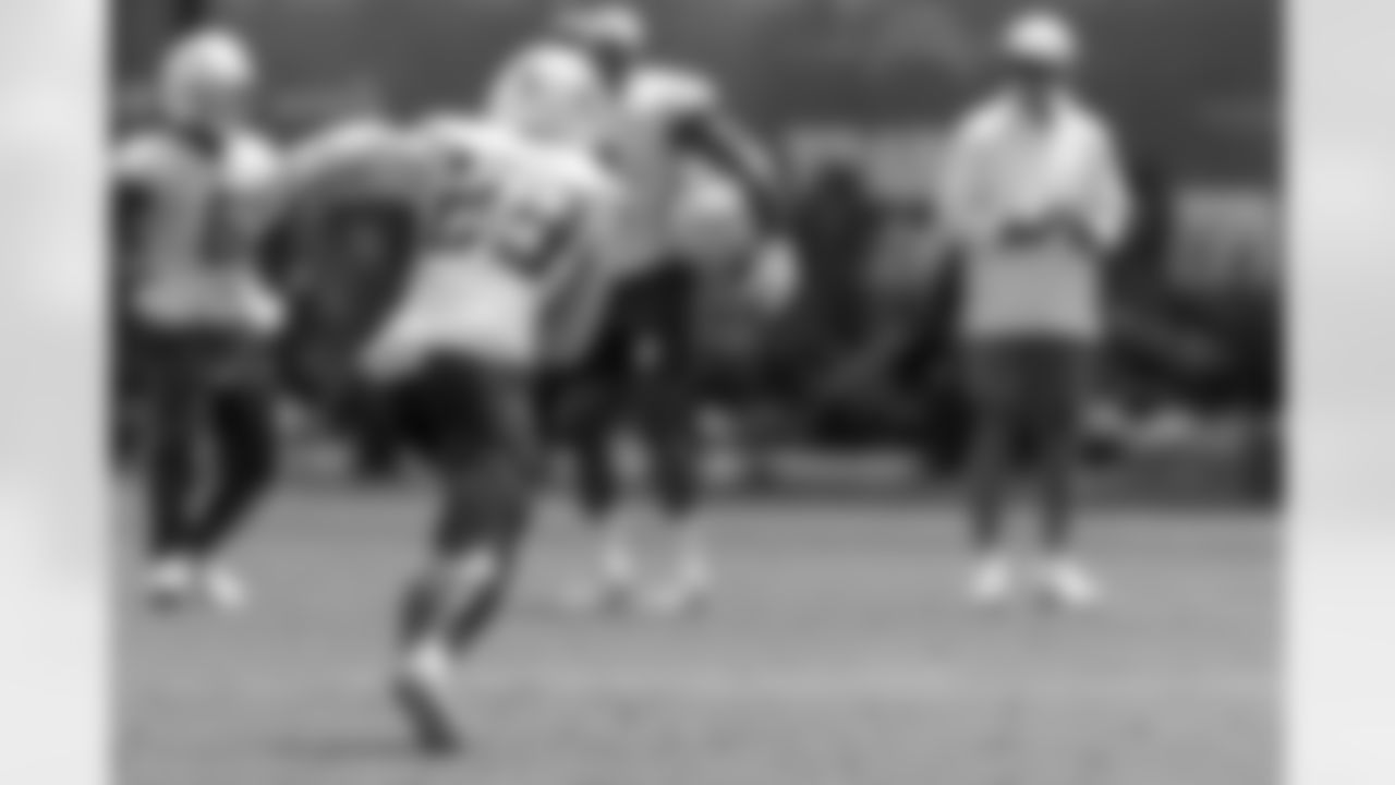 The Los Angeles Chargers practice at Training Camp on Wednesday, August 13, 2025 at The Bolt in El Segundo, CA.